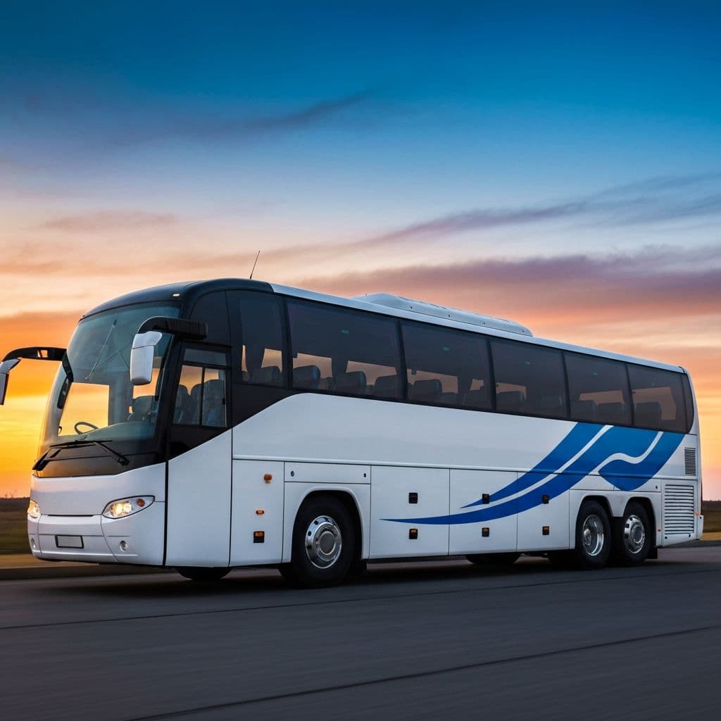 Bus traveling through Botswana